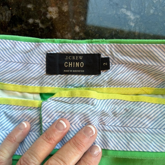 NWOT J. Crew 4” Chino Shorts. Green. Never worn. Classic. Preppy. Tennis prep - Picture 10 of 12